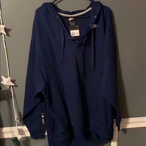 Nike hooded sweatshirt with lace up front